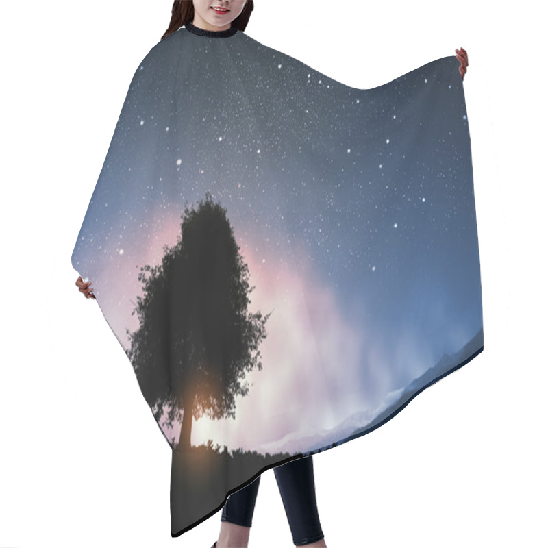 Personality  Natural Landscape Hair Cutting Cape