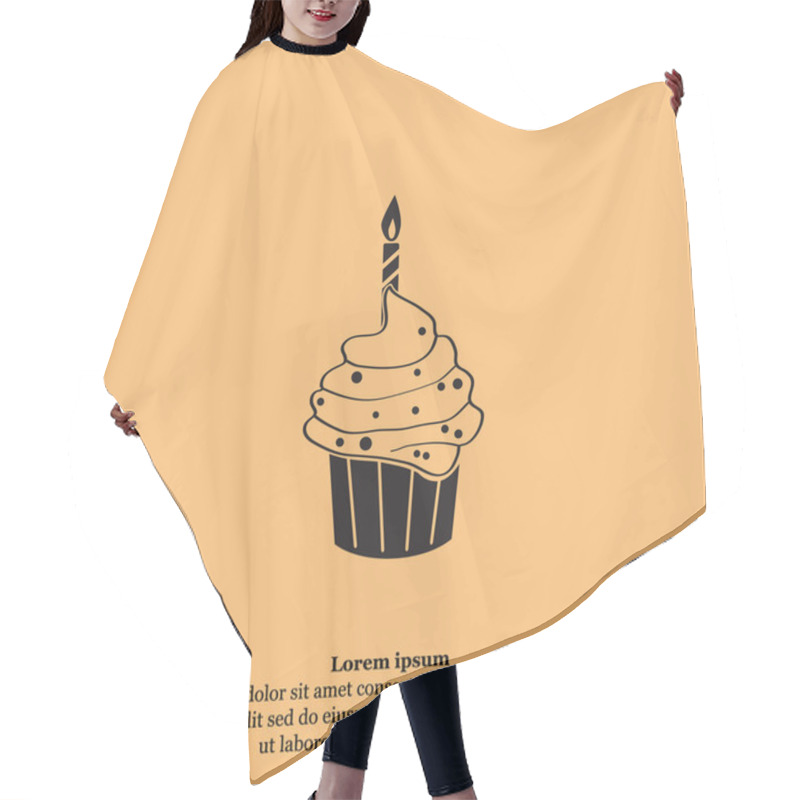 Personality  Birthday Cupcake Icon Hair Cutting Cape