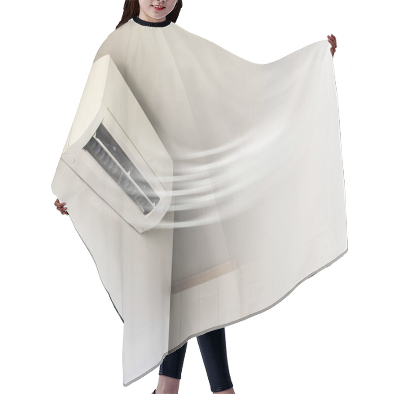 Personality  Air Conditioner On Wall Background Hair Cutting Cape