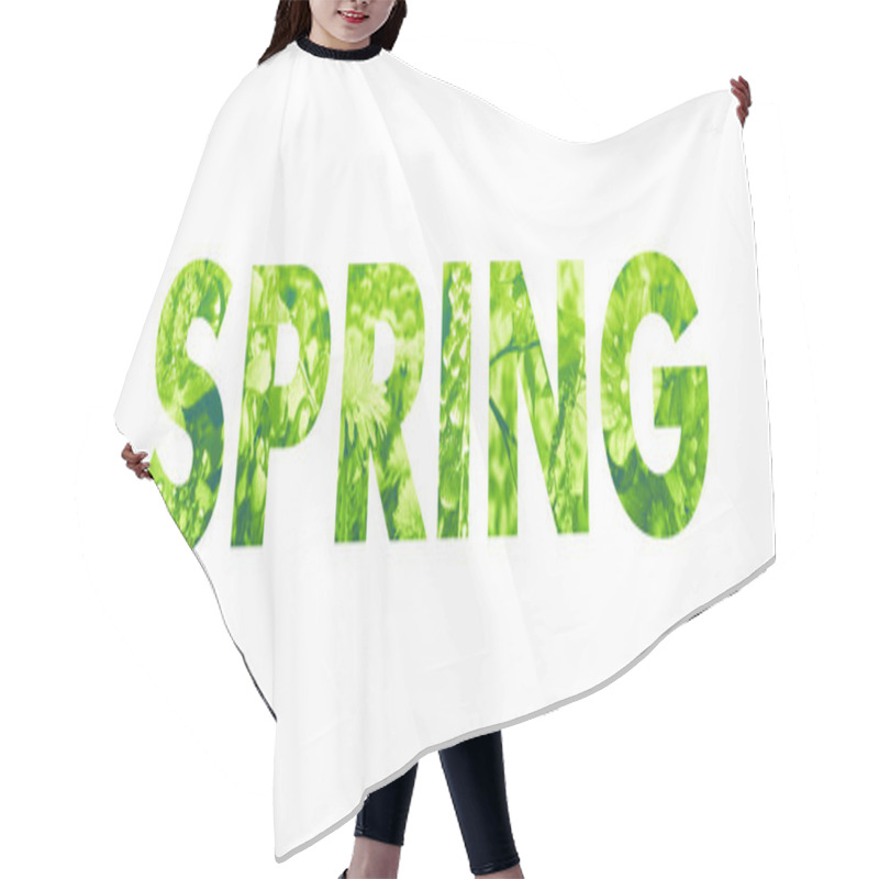 Personality  Spring Word Filled With Photo Textures Hair Cutting Cape