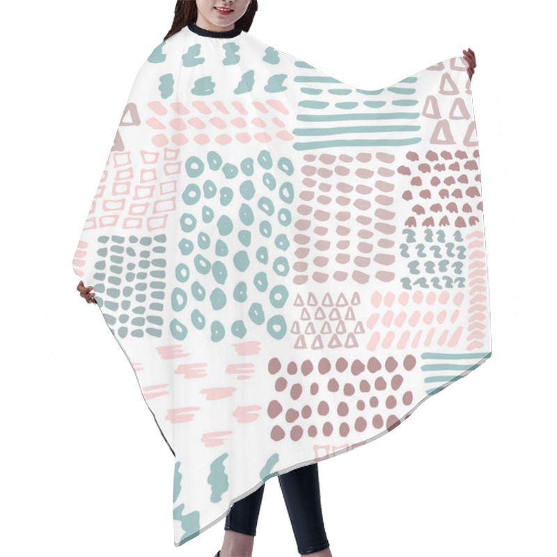 Personality  Doodle Seamless Geometric Pattern  Vector Illustration Hair Cutting Cape