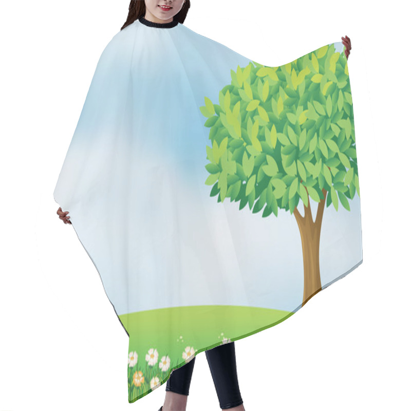 Personality  Flowers In The Hill Hair Cutting Cape