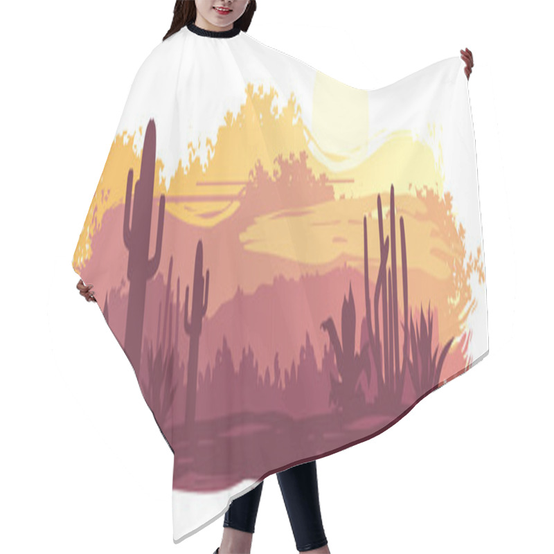 Personality  Mexican Landscape Hair Cutting Cape