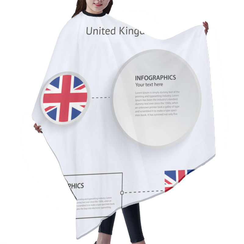 Personality  United Kingdom Country Set Of Banners. Hair Cutting Cape