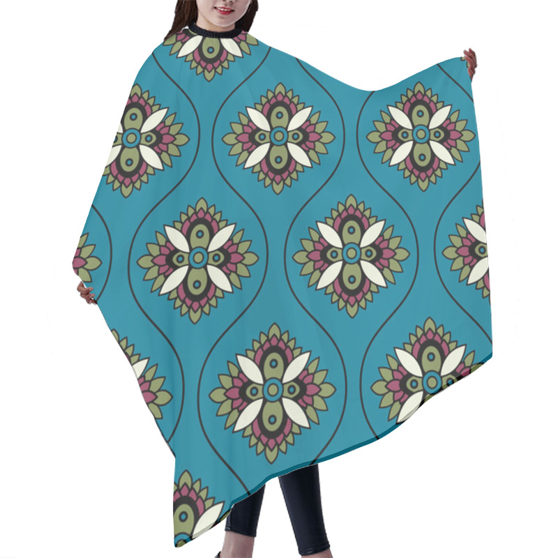 Personality  Seamless Floral Paisley Ornament Pattern Hair Cutting Cape