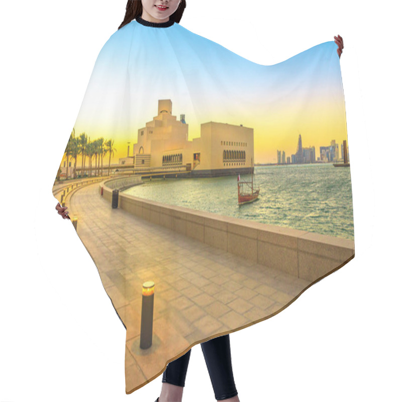 Personality  Doha Bay Landscape At Sunset Hair Cutting Cape