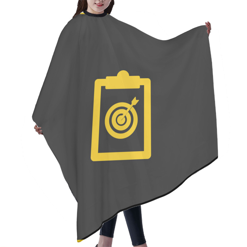 Personality  Archery Note Yellow Glowing Neon Icon Hair Cutting Cape