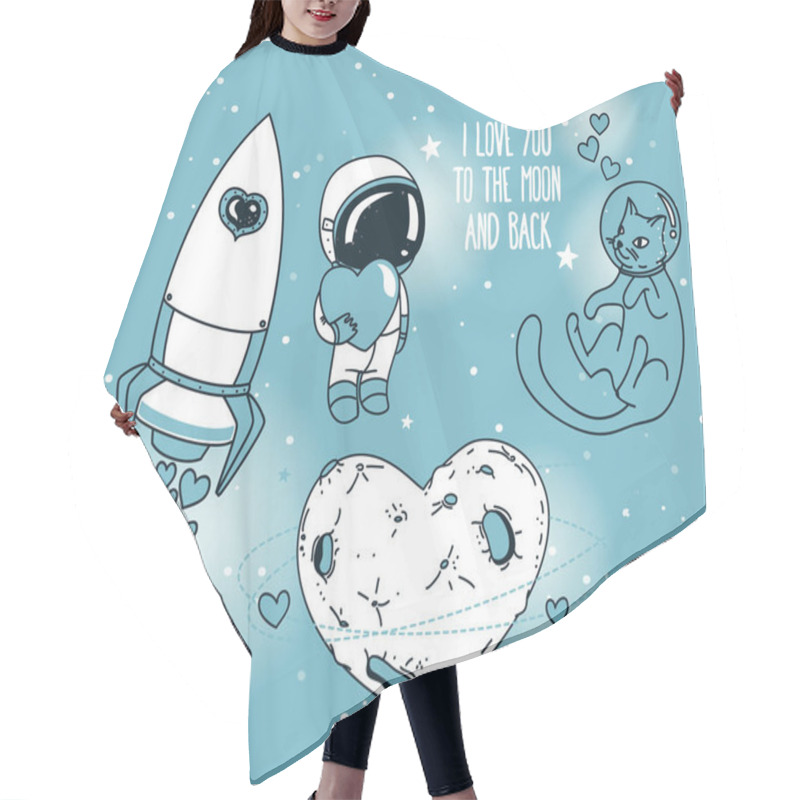 Personality  Set For Cosmic Valentines Day Hair Cutting Cape