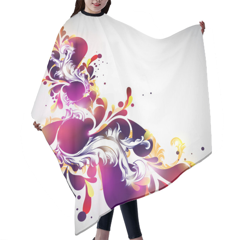 Personality  Abstract Floral Background. Hair Cutting Cape