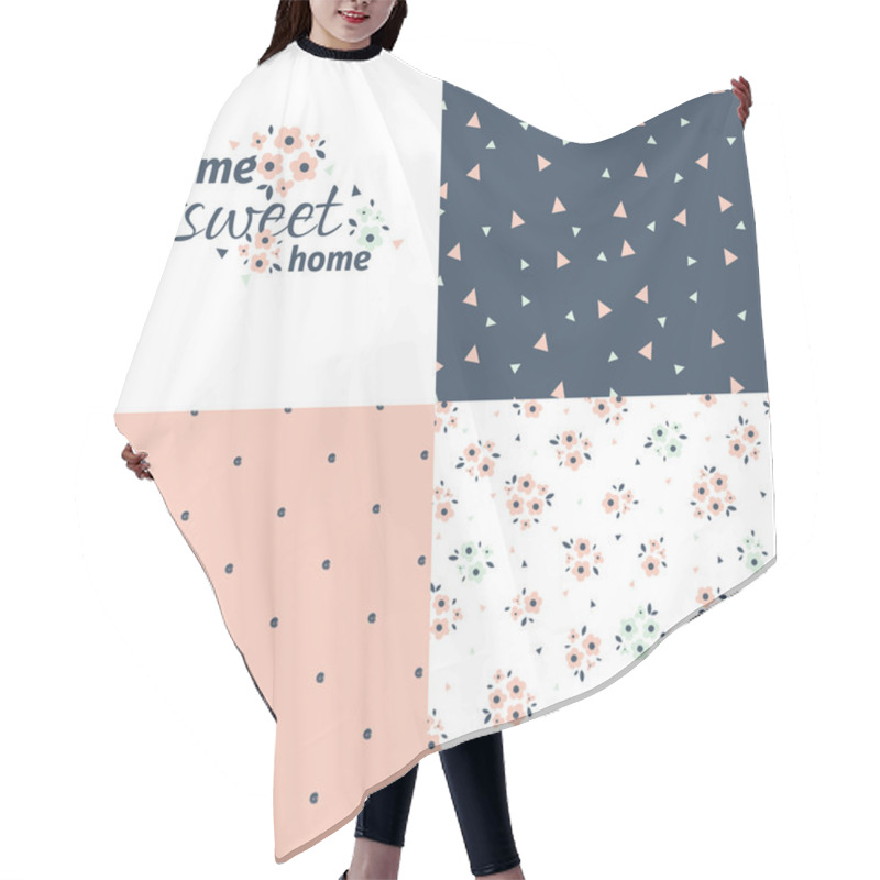 Personality  Sweet Home Set Of  Patterns Hair Cutting Cape