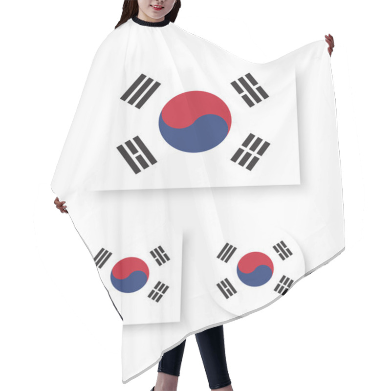 Personality  South Korea Flag Hair Cutting Cape