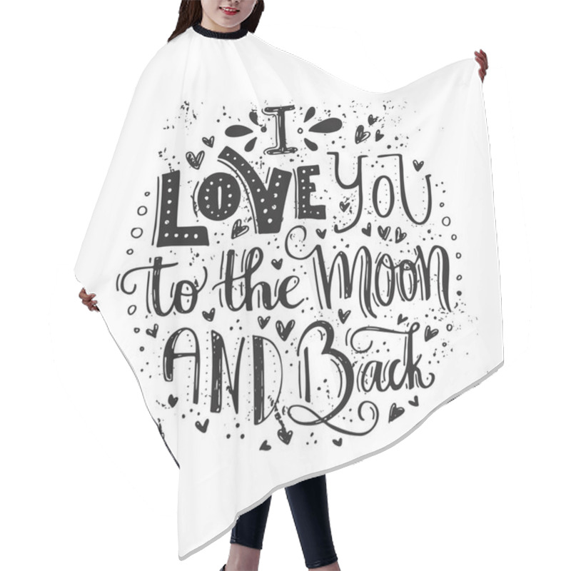 Personality  I Love You To The Moon And Back Hair Cutting Cape