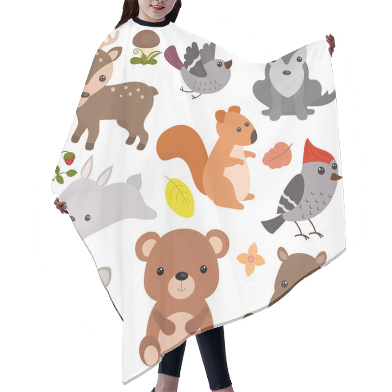 Personality  Forest Animals Set. Hair Cutting Cape