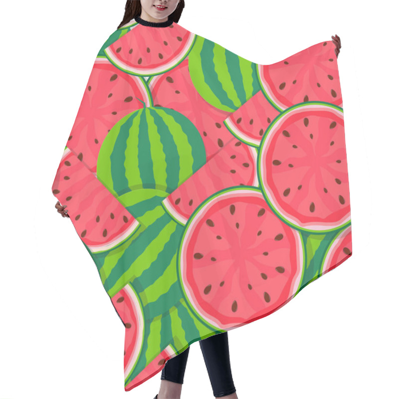 Personality  Seamless Pattern Background From Watermelon. Vector Illustration Hair Cutting Cape