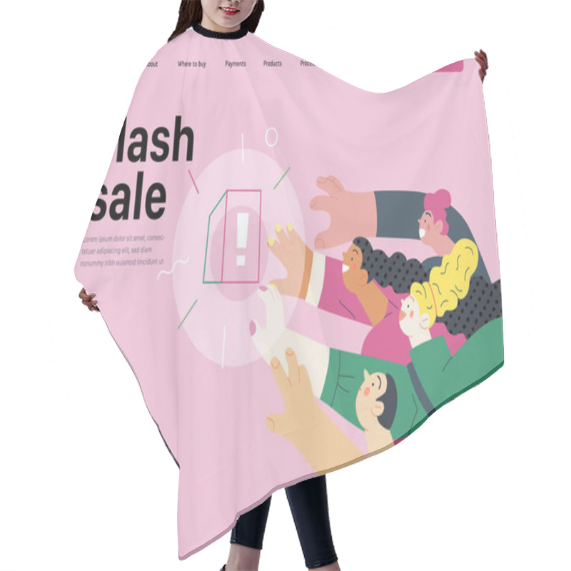 Personality  Discounts, Sale, Promotion, Web Template Hair Cutting Cape