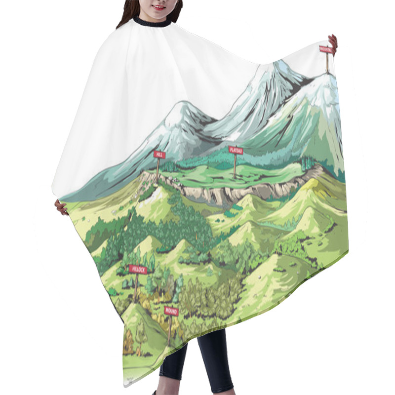 Personality  Basic Relief Landforms Hair Cutting Cape