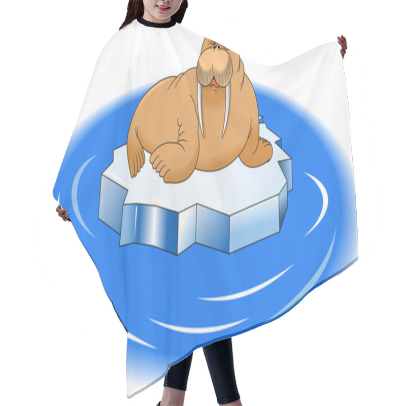 Personality  Big Walrus  Lying On Ice Floe Hair Cutting Cape