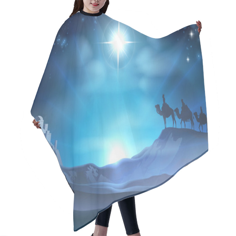 Personality  Christmas Nativity Star And Wise Men Hair Cutting Cape