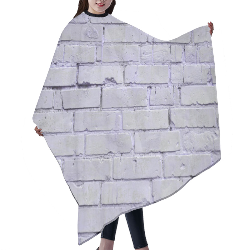 Personality  Background Texture Of Old Brick Wall, Painted In Violet Hair Cutting Cape