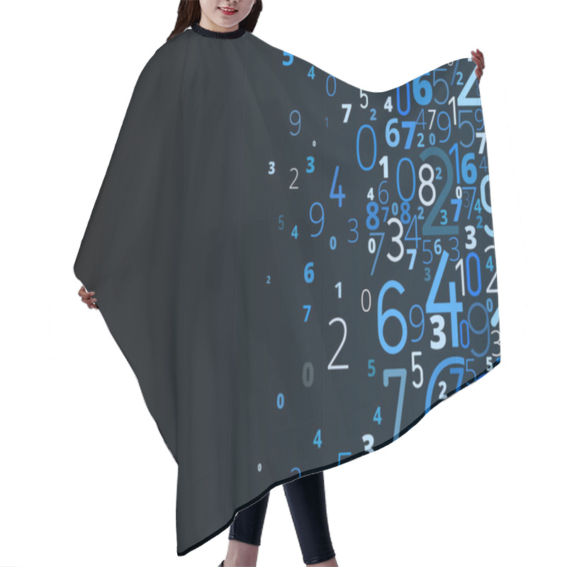 Personality  Vector Background From Numbers Hair Cutting Cape