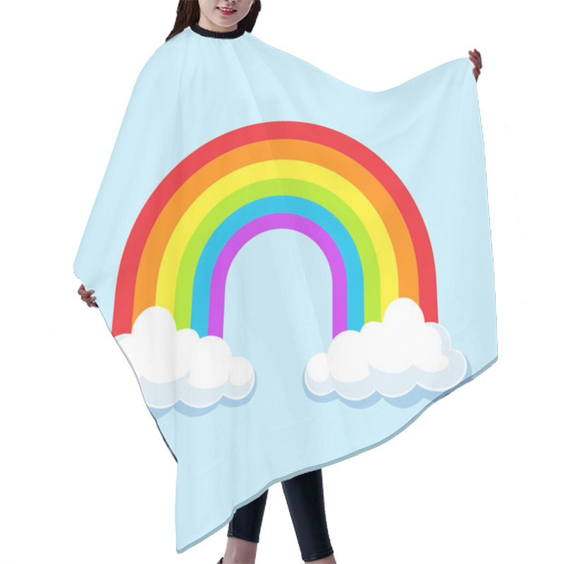 Personality  LGBT Rainbow In Clouds Symbol Icon Vector Hair Cutting Cape