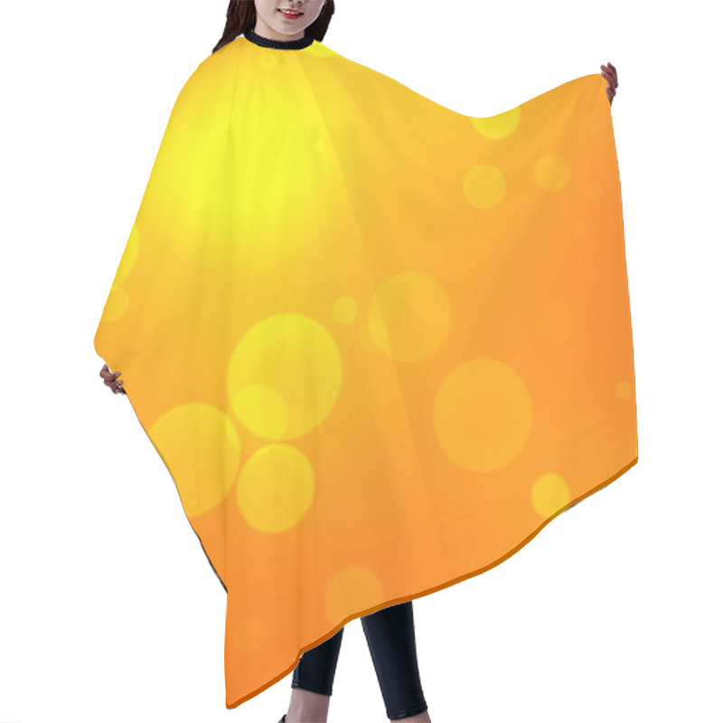 Personality  Blurred Orange Background With Concentric Outlines Hair Cutting Cape