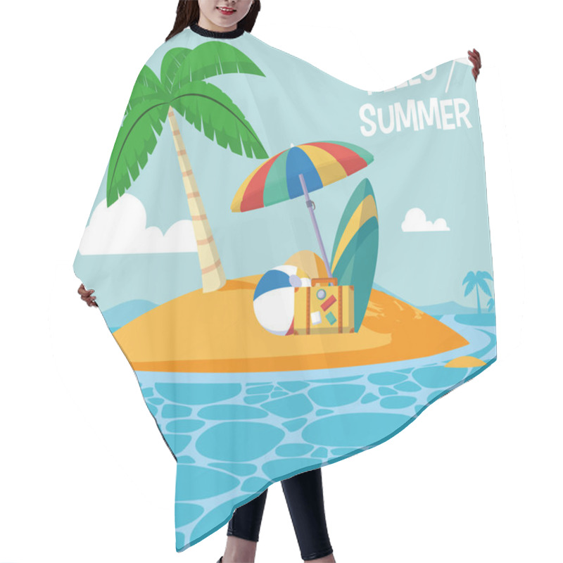 Personality  Its Summer Time Card Hair Cutting Cape