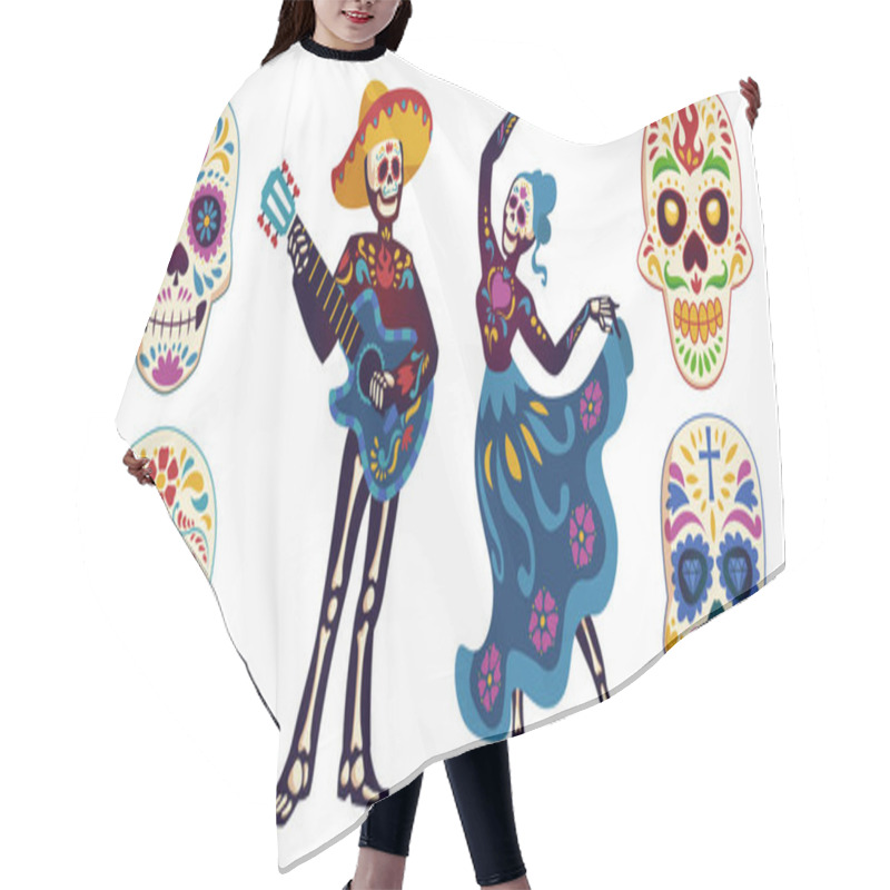 Personality  Day Of The Dead, Dia De Los Muertos Characters Hair Cutting Cape