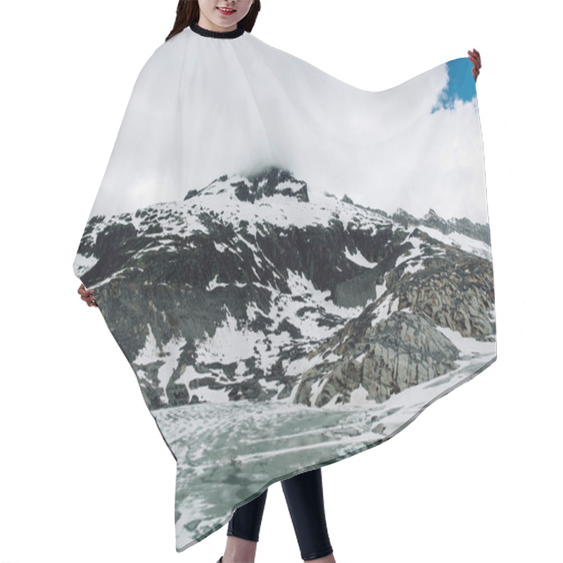 Personality  Rhone Glacier In Swiss Alps At Summer Time Hair Cutting Cape