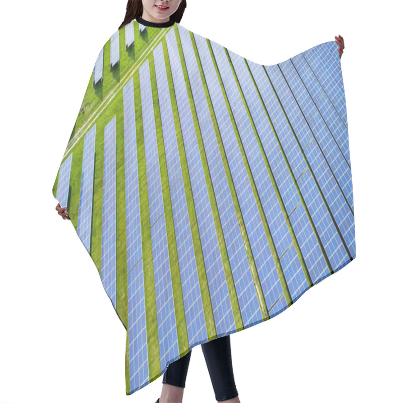 Personality  Solar Panels In Aerial View Hair Cutting Cape