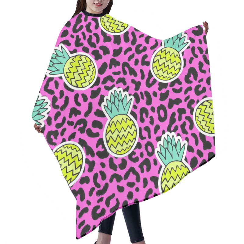 Personality  Seamless Pineapple Pattern Hair Cutting Cape