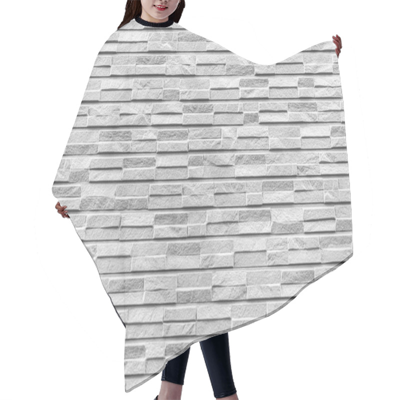 Personality  Stone Wall As A Background Or Texture. Part Of A Stone Wall, For Background Or Texture. Pattern Gray Color Modern Style Design Hair Cutting Cape