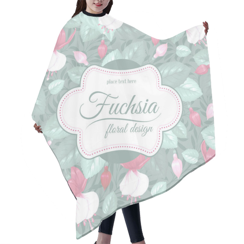 Personality  Retro Flower Card- Fuchsia Hair Cutting Cape