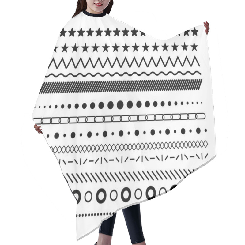 Personality  Monochrome Dividers For Pattern Hair Cutting Cape