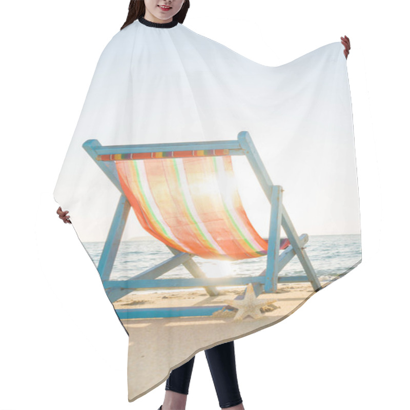 Personality  Deck Chair At The Beach Hair Cutting Cape