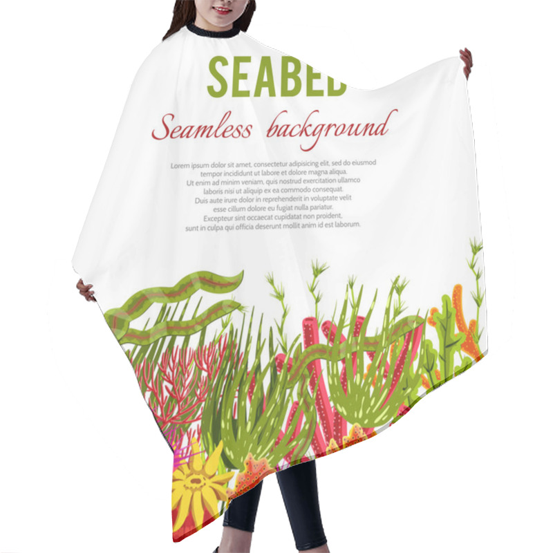 Personality  Coral Seabed Background Hair Cutting Cape