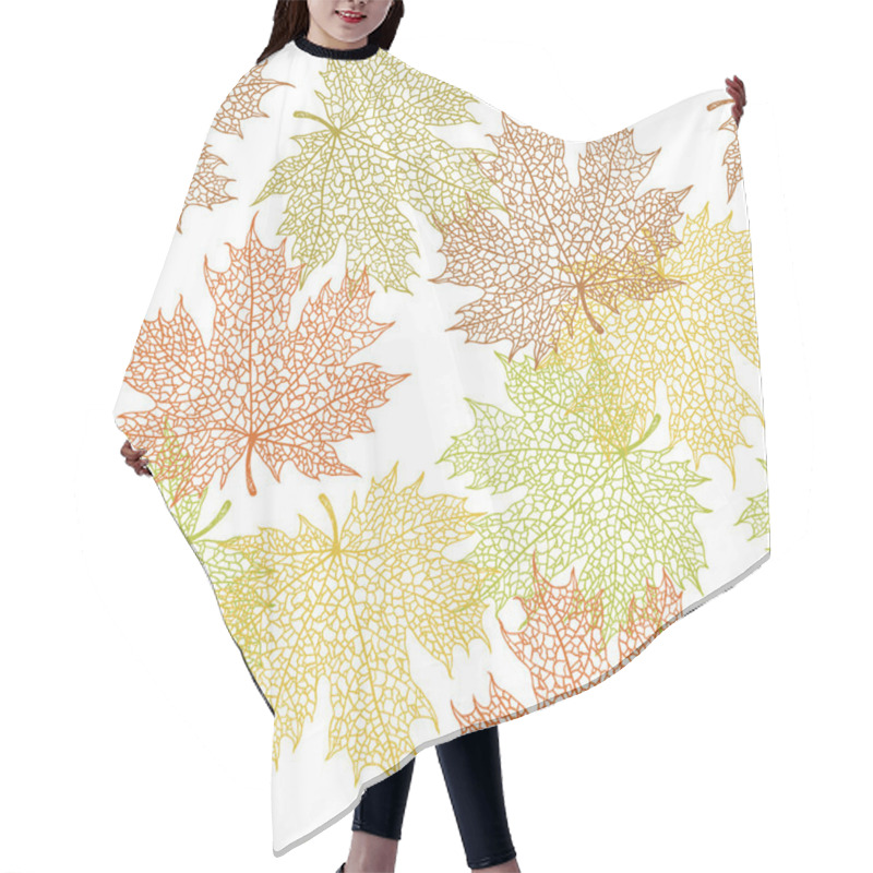 Personality  Maple Leaf Background Hair Cutting Cape