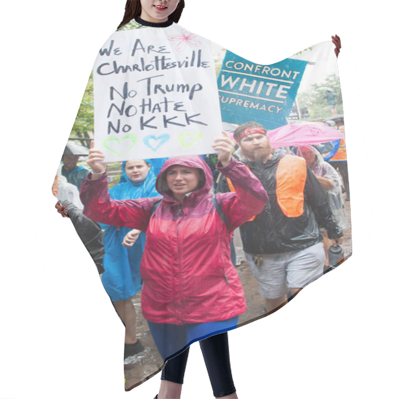 Personality  Participants In The March To Confront White Supremacy Hair Cutting Cape