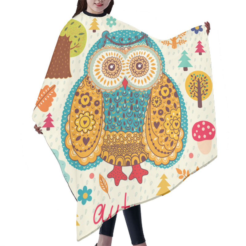 Personality  Background Wiht Owls Hair Cutting Cape