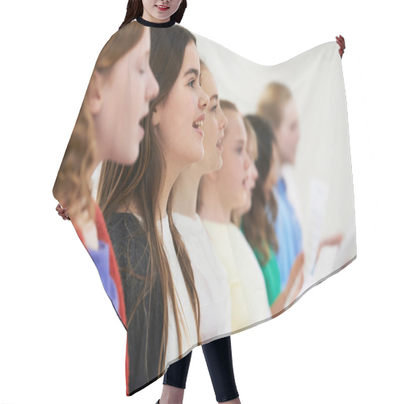 Personality  Group Of School Children Singing In Choir Together Hair Cutting Cape