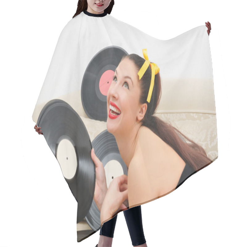 Personality  Stylish Girl Music Lover Hair Cutting Cape