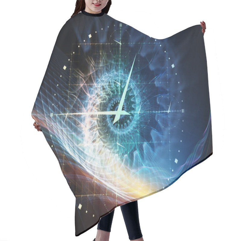 Personality  Time Grid Hair Cutting Cape