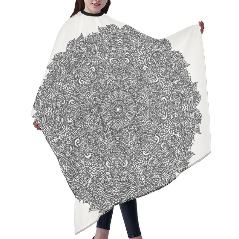 Personality  Ornate Doodle Mandala Hair Cutting Cape