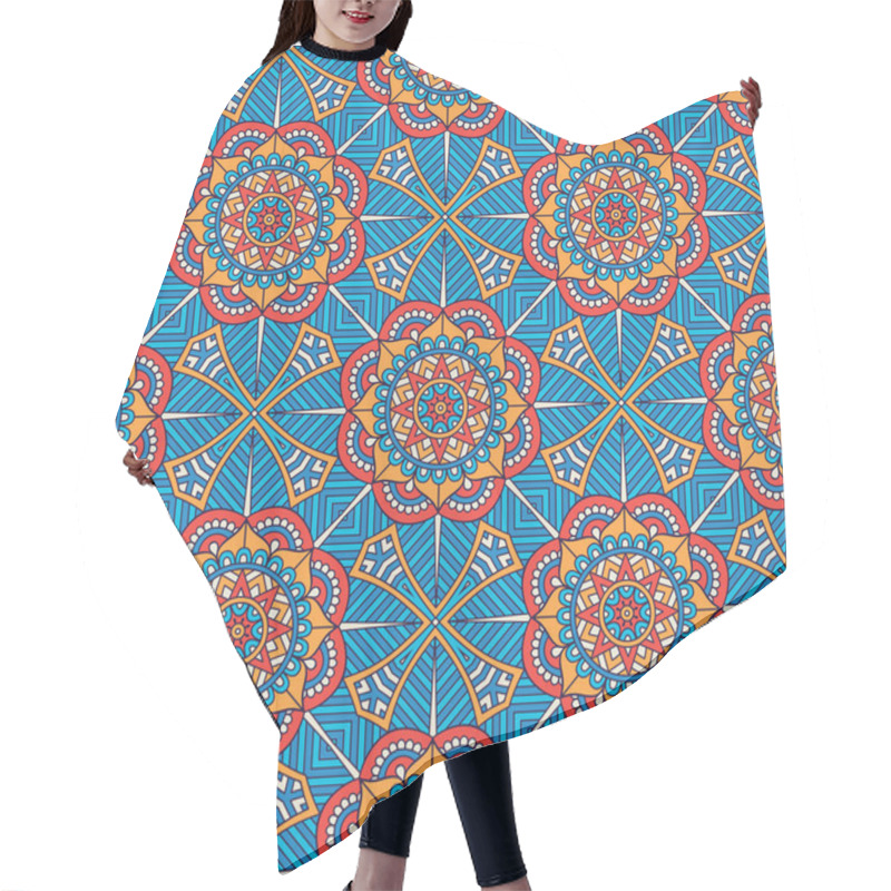 Personality  Ethnic Floral Seamless Pattern Hair Cutting Cape