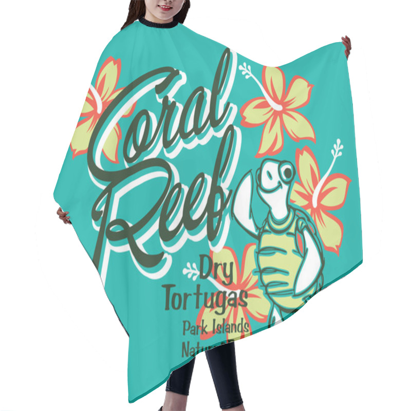 Personality  Turtle Island Coral Reef Hair Cutting Cape