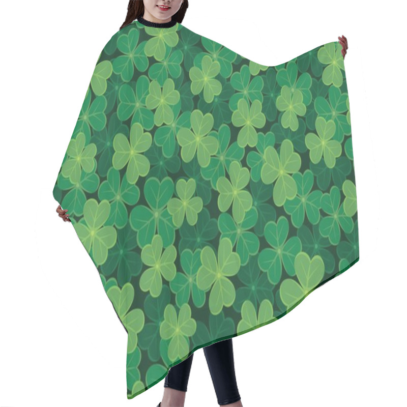 Personality  Seamless Clover Pattern Hair Cutting Cape