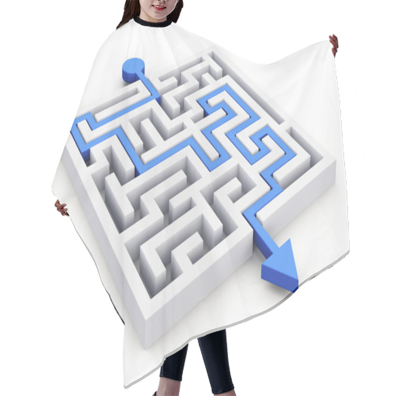 Personality  Path Across Labyrinth Hair Cutting Cape