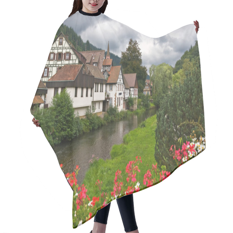 Personality  The village of Schiltach in the Black Forest, Germany hair cutting cape