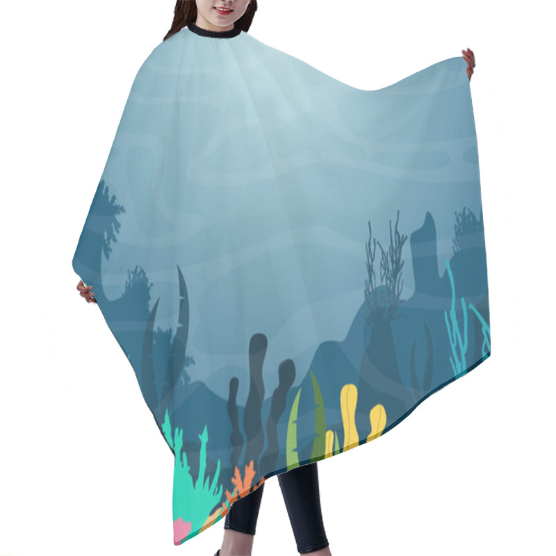 Personality  Marine Coral Reef Underwater Sea Ocean Nature Illustration Hair Cutting Cape