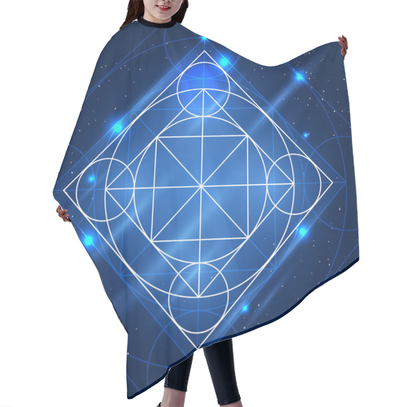 Personality  Vector Magic Geometry Sign Hair Cutting Cape